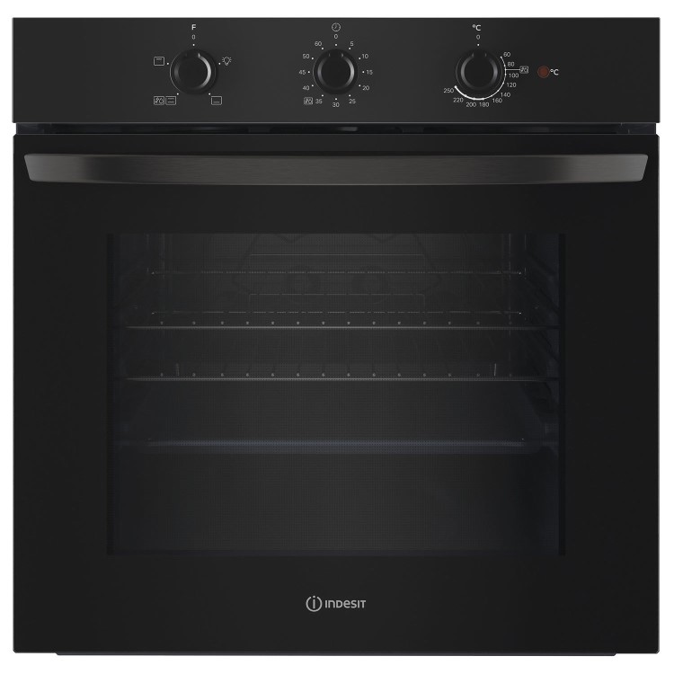 Indesit IO232HBUK Electric Conventional Single Oven - Black