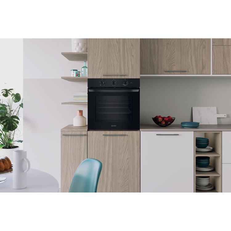 Indesit IO232HBUK Electric Conventional Single Oven - Black - Image 6