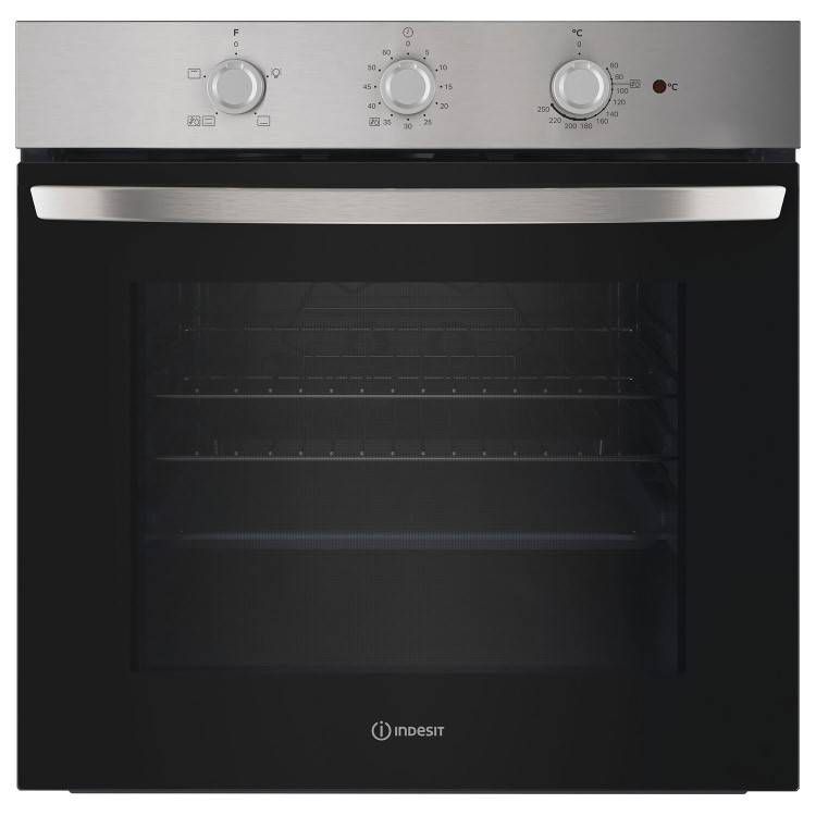 Indesit IO232HXUK Electric Conventional Single Oven - Stainless Steel