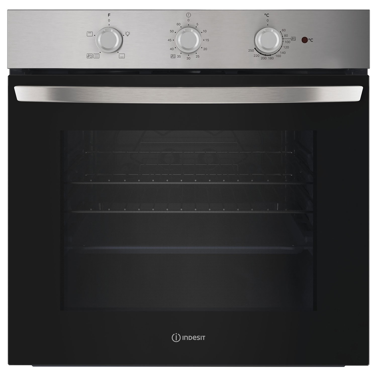 Indesit IO232HXUK Electric Conventional Single Oven - Stainless Steel