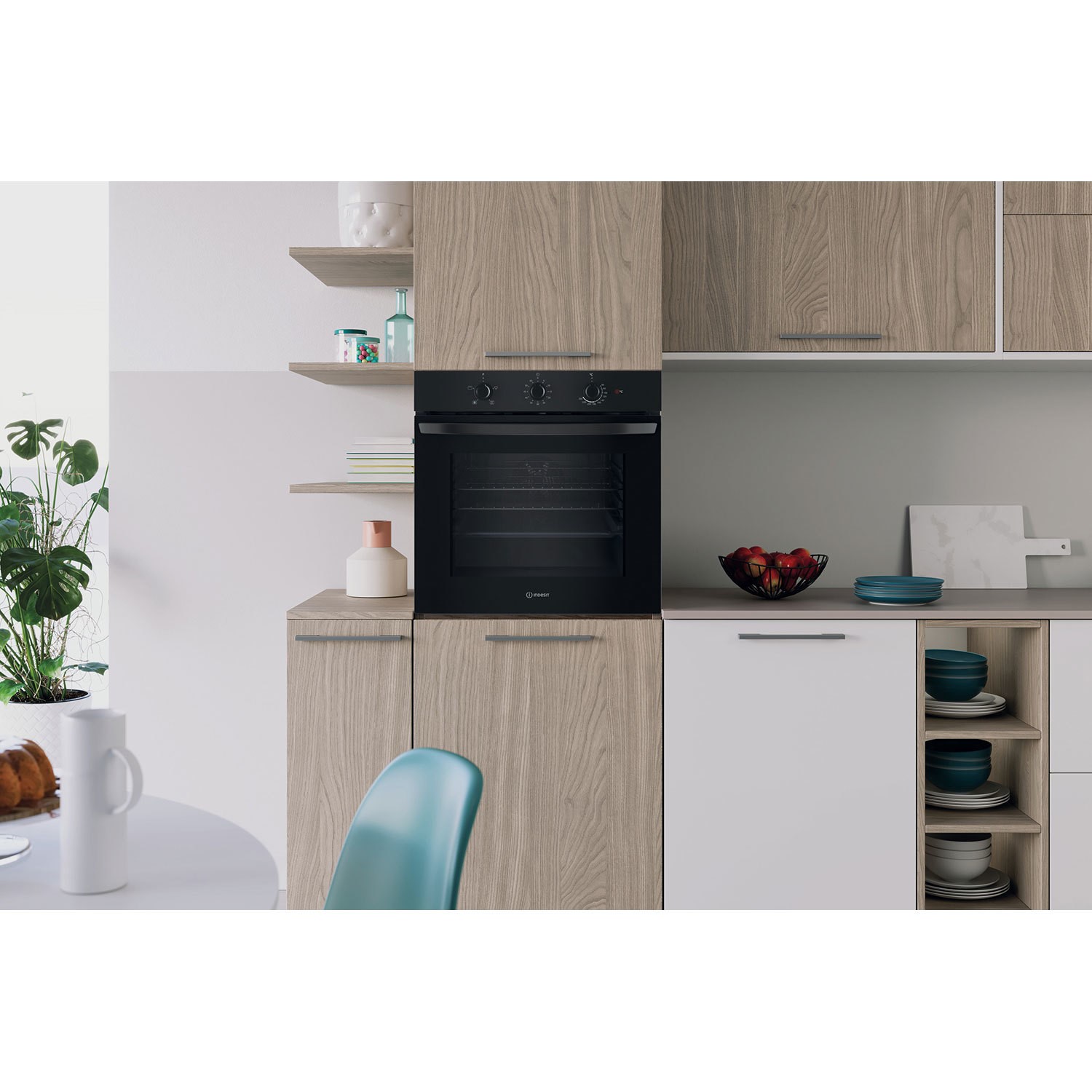 Indesit IO233BUK Click&Clean Electric Single Oven - Black - Image 2