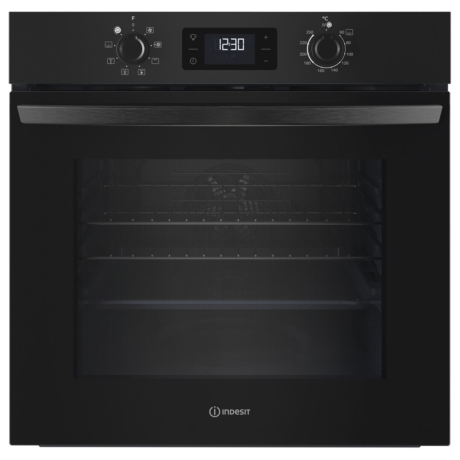 Indesit IO253BUK Turn&Go Electric Fan Single Oven - Black