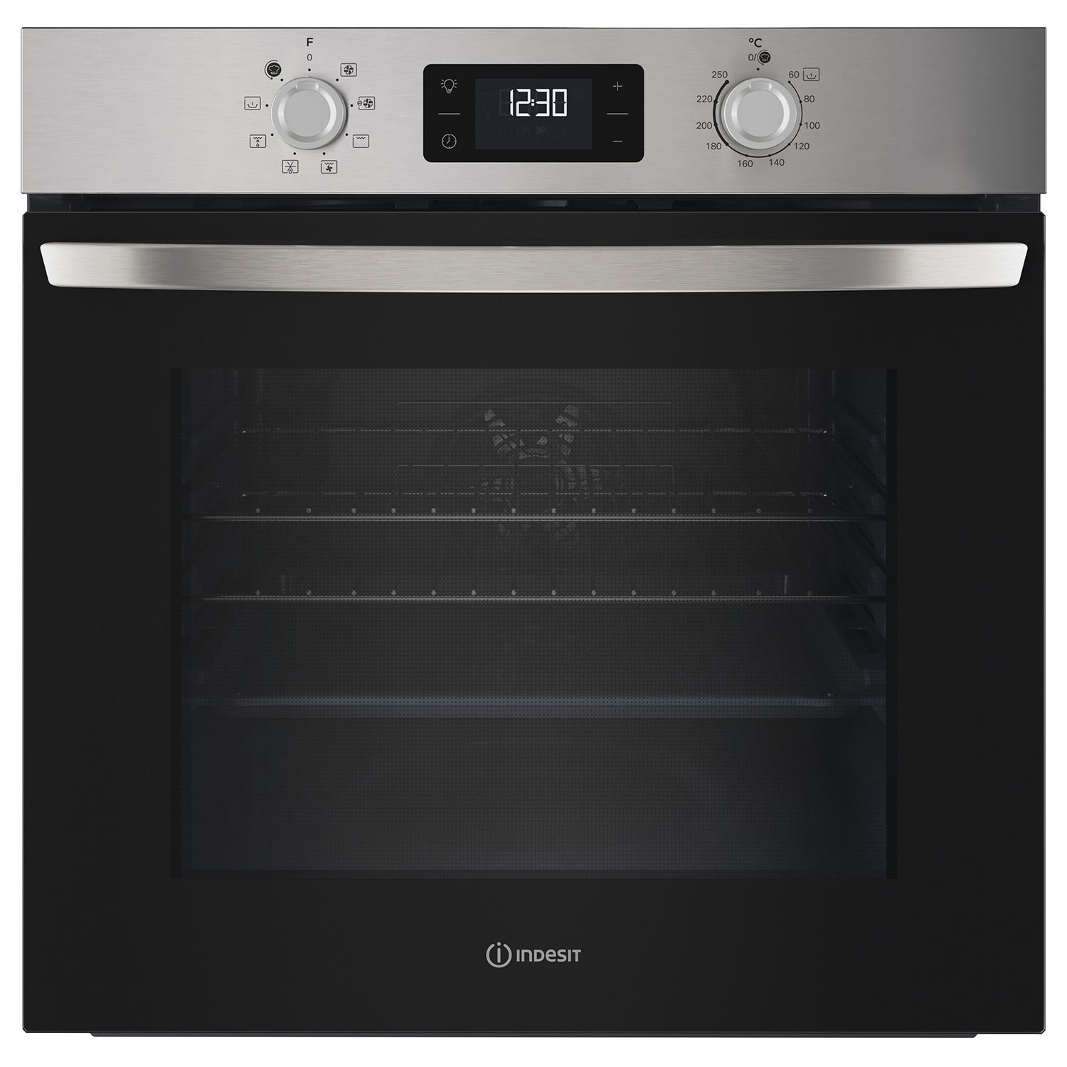 Indesit IO253XUK Turn&Go Electric Single Oven - Stainless Steel