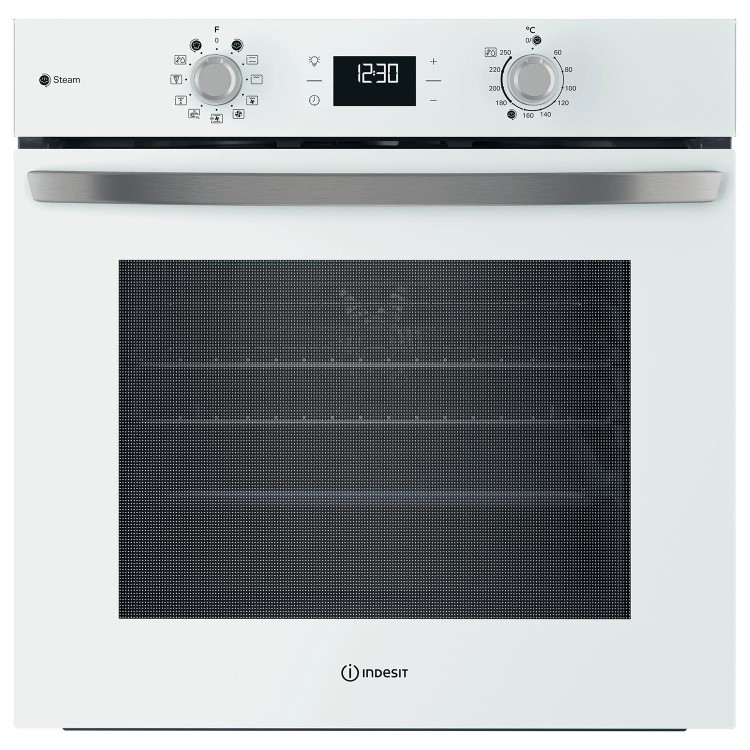 Indesit IO258HSWUK Turn&Go Steam Electric Single Oven - White