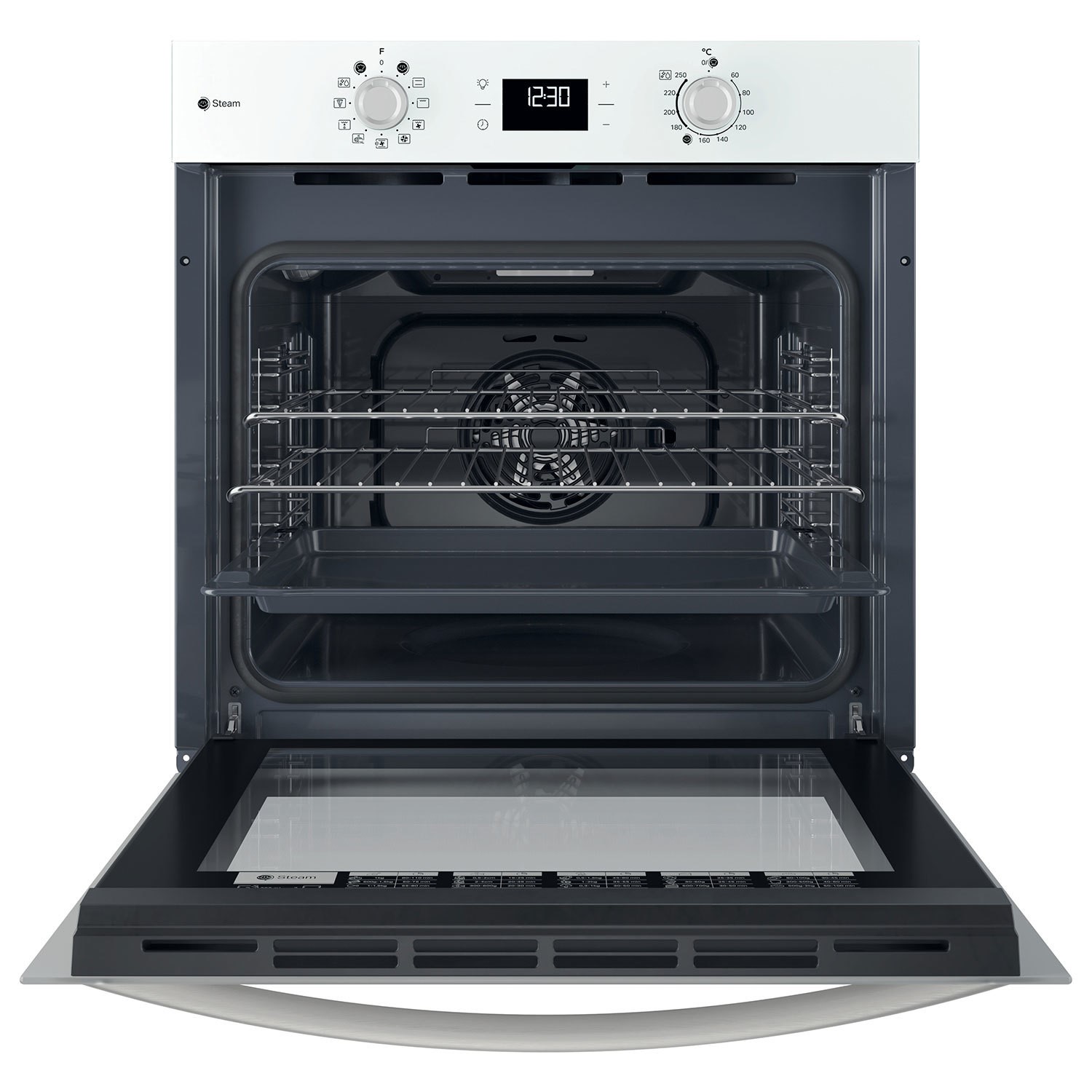 Indesit IO258HSWUK Turn&Go Steam Electric Single Oven - White - Image 3