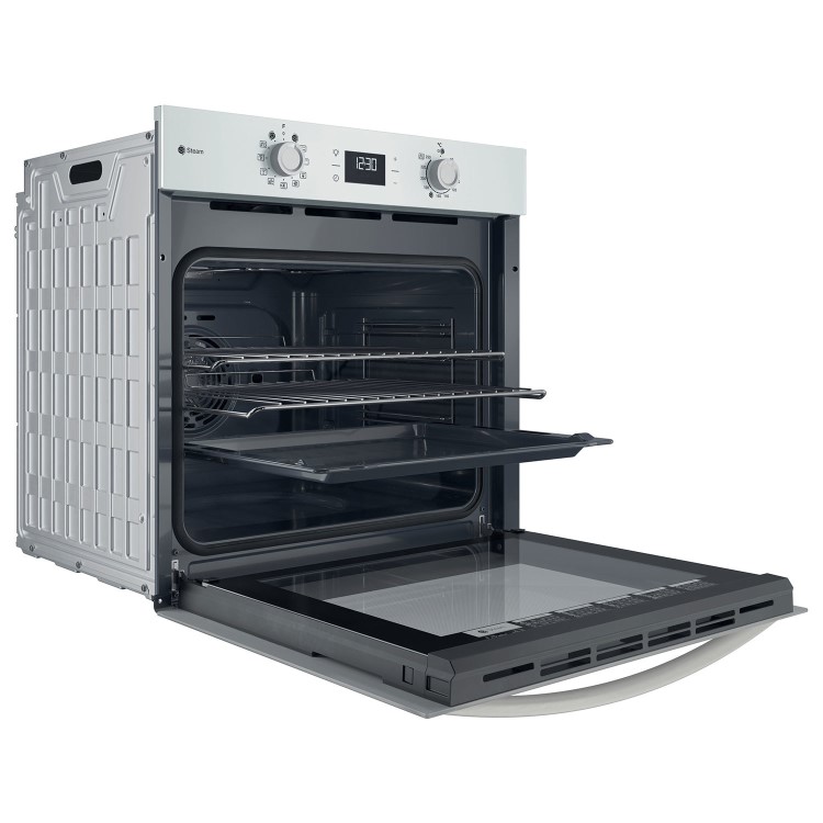 Indesit IO258HSWUK Turn&Go Steam Electric Single Oven - White - Image 4