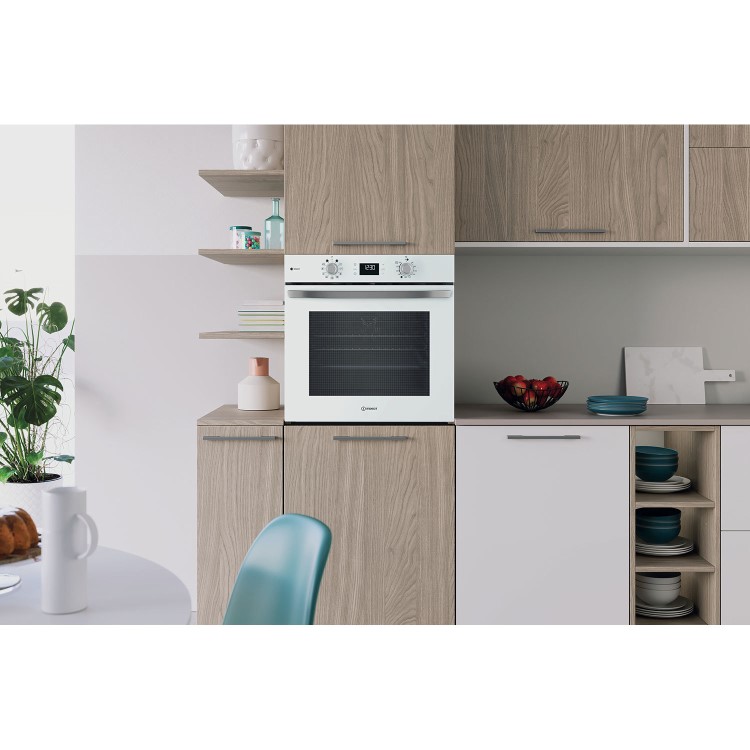 Indesit IO258HSWUK Turn&Go Steam Electric Single Oven - White - Image 6