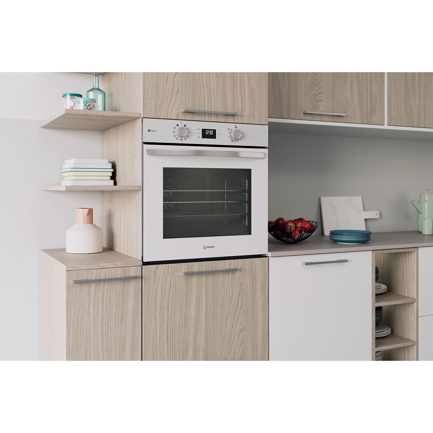 Indesit IO258HSWUK Turn&Go Steam Electric Single Oven - White - Image 6