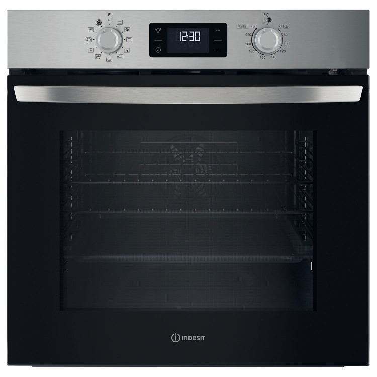 Indesit IO278P1XUK Turn&Go Electric Single Oven - Stainless Steel
