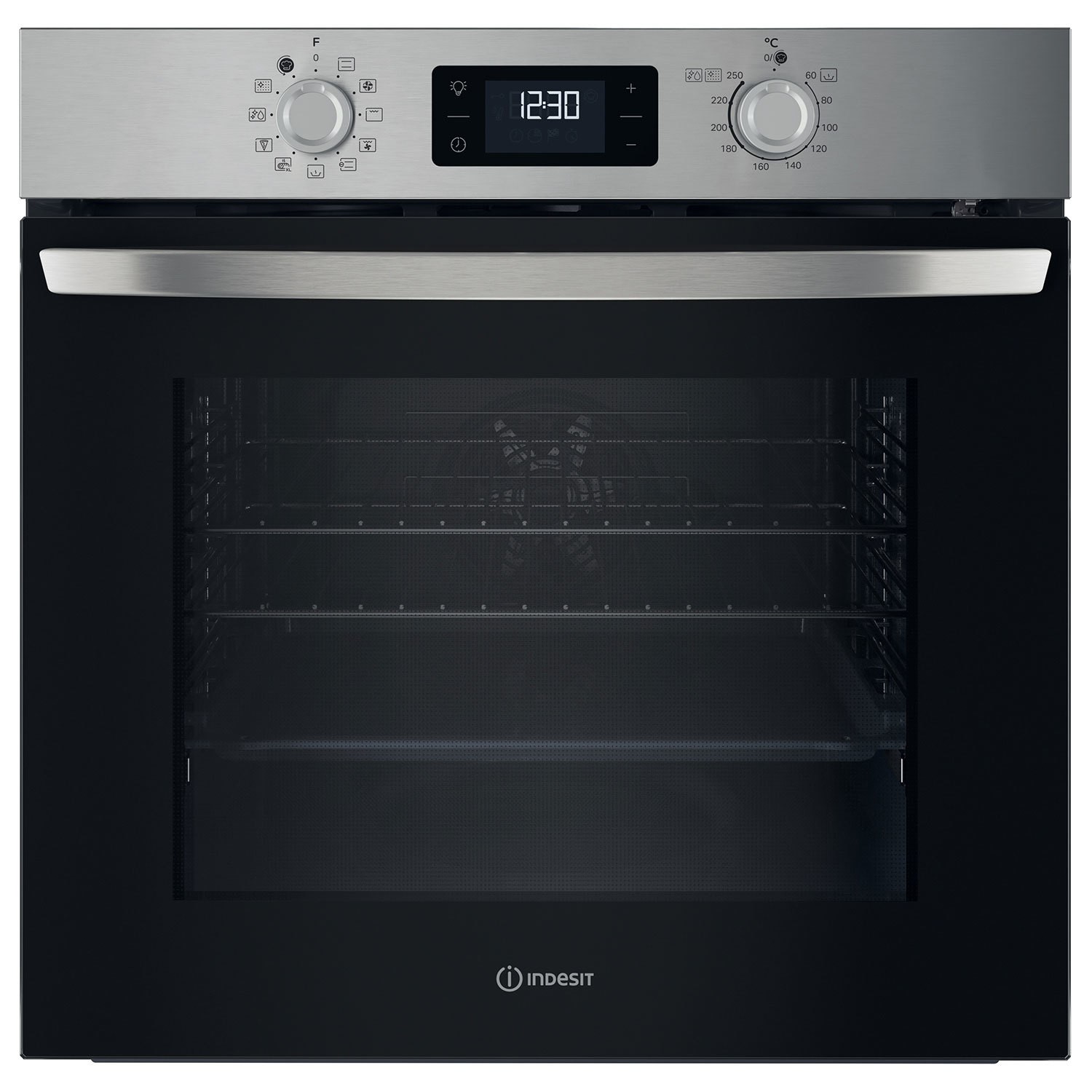 Indesit IO278P1XUK Turn&Go Electric Single Oven - Stainless Steel