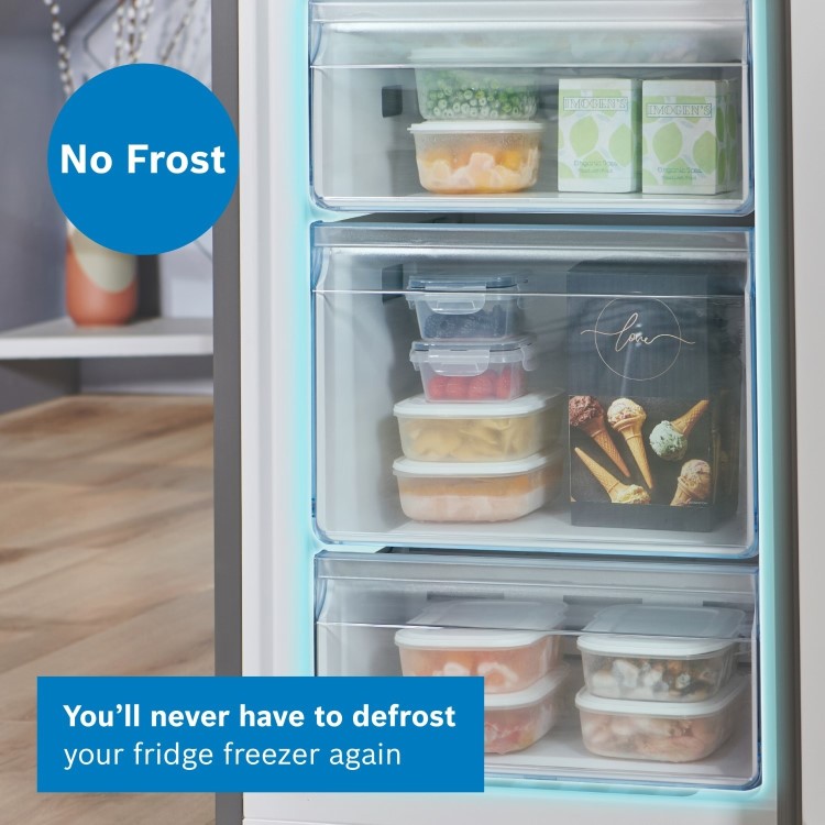 Bosch Serie 2 300 Litre 50/50 Freestanding Fridge Freezer Frost Free - Stainless Steel Look - Image 10