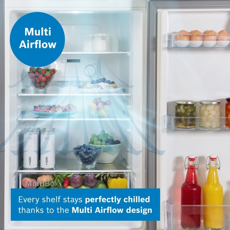 Bosch Serie 2 300 Litre 50/50 Freestanding Fridge Freezer Frost Free - Stainless Steel Look - Image 3