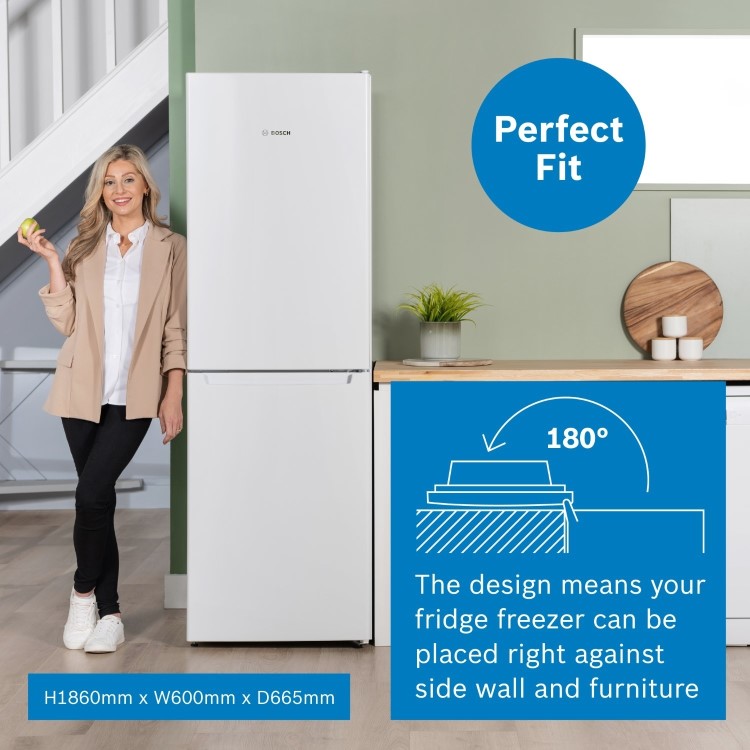 Bosch Series 2 297 Litre 50/50 Freestanding Fridge Freezer - White - Image 2
