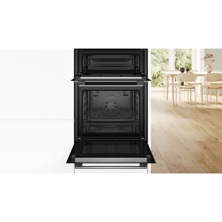Bosch Series 6 MBA578BS7B Electric Built-In Double Oven - Stainless Steel - Image 4