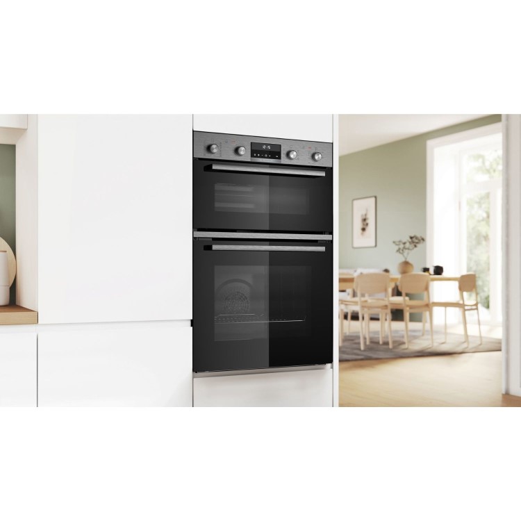 Bosch Series 6 MBA578BS7B Electric Built-In Double Oven - Stainless Steel - Image 5