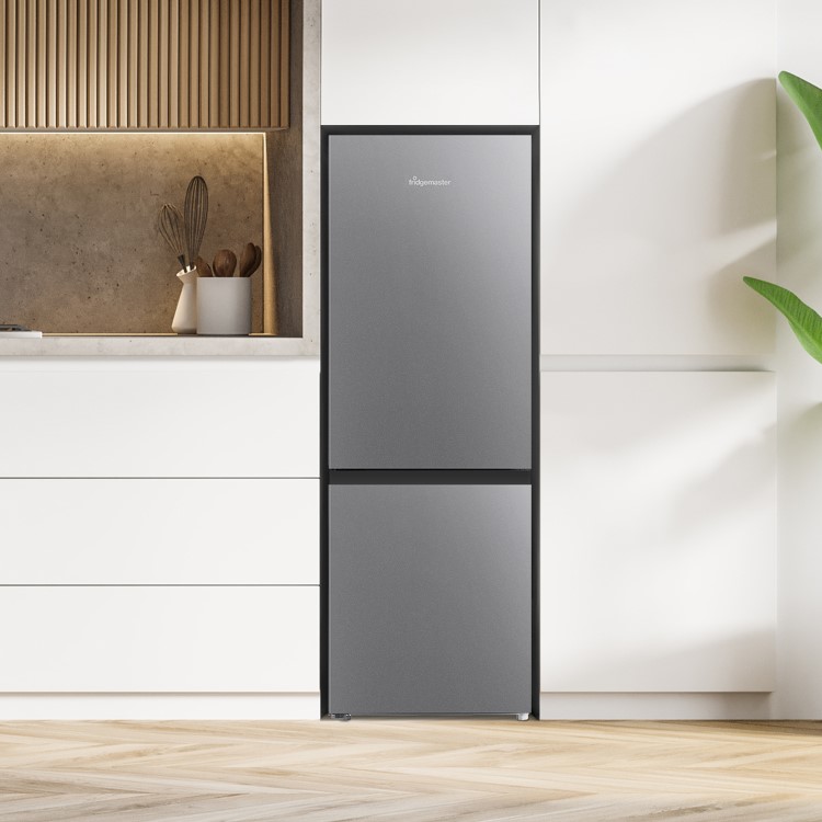 Fridgemaster 175 Litre 60/40 Freestanding Fridge Freezer - Silver - Image 11