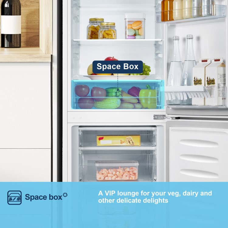 Fridgemaster 175 Litre 60/40 Freestanding Fridge Freezer - White - Image 6