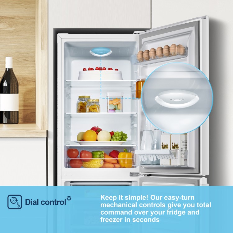 Fridgemaster 175 Litre 60/40 Freestanding Fridge Freezer - White - Image 8