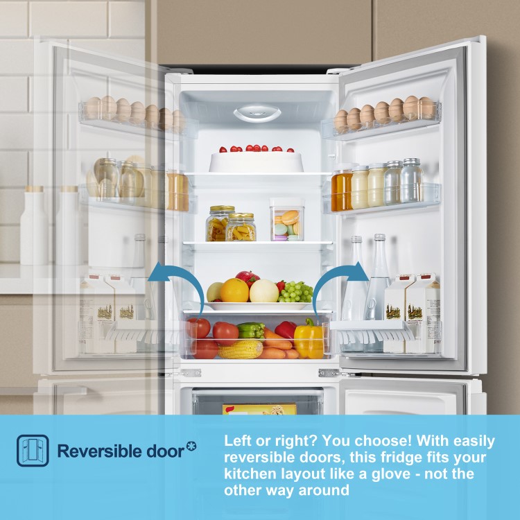 Fridgemaster 175 Litre 60/40 Freestanding Fridge Freezer - White - Image 9