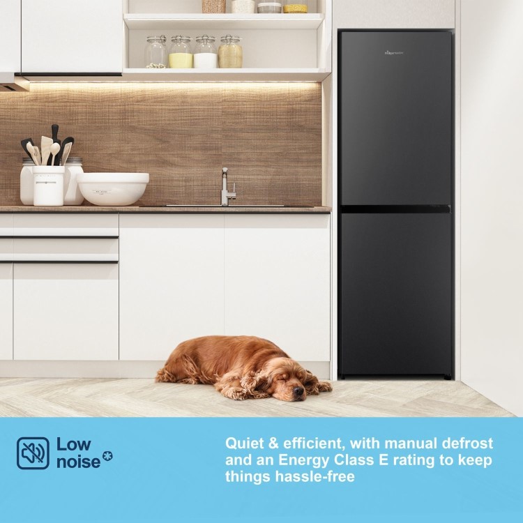 Fridgemaster 252 Litre 50/50 Freestanding Fridge Freezer - Black - Image 8