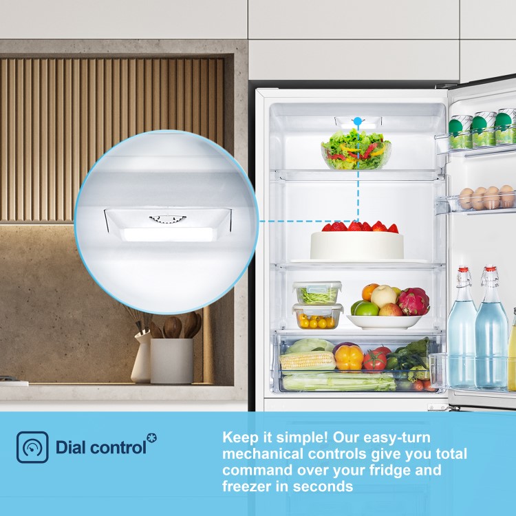 Fridgemaster 252 Litre 50/50 Freestanding Fridge Freezer - White - Image 6
