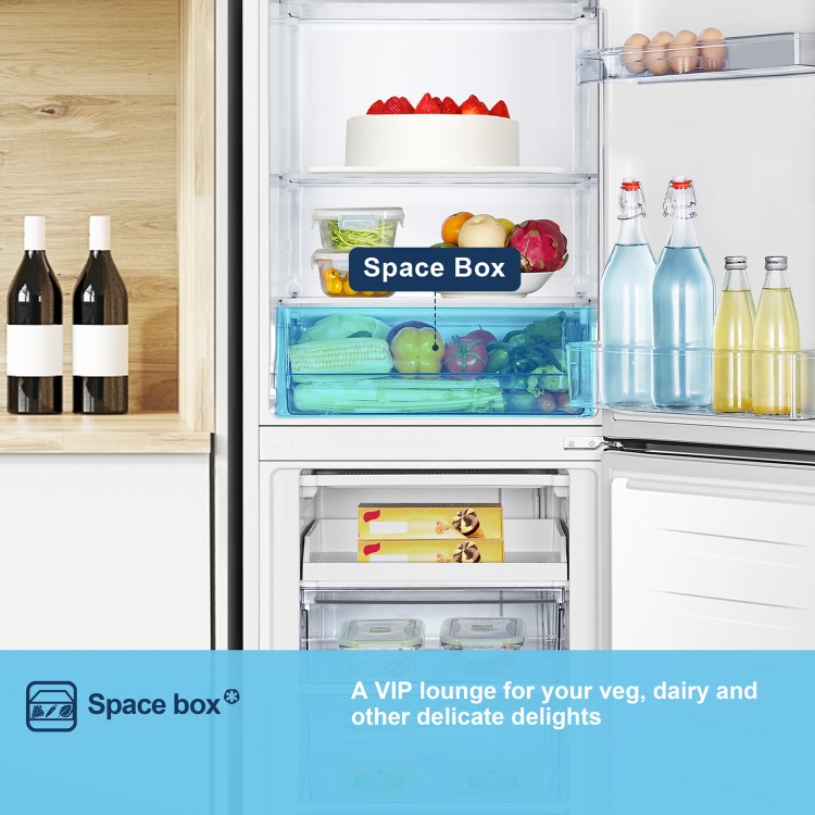 Fridgemaster 252 Litre 50/50 Freestanding Fridge Freezer - White - Image 7