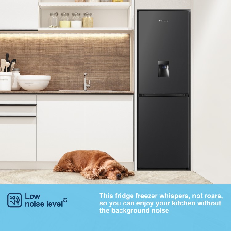 Fridgemaster 256 Litre 50/50 Freestanding Fridge Freezer - Black - Image 12