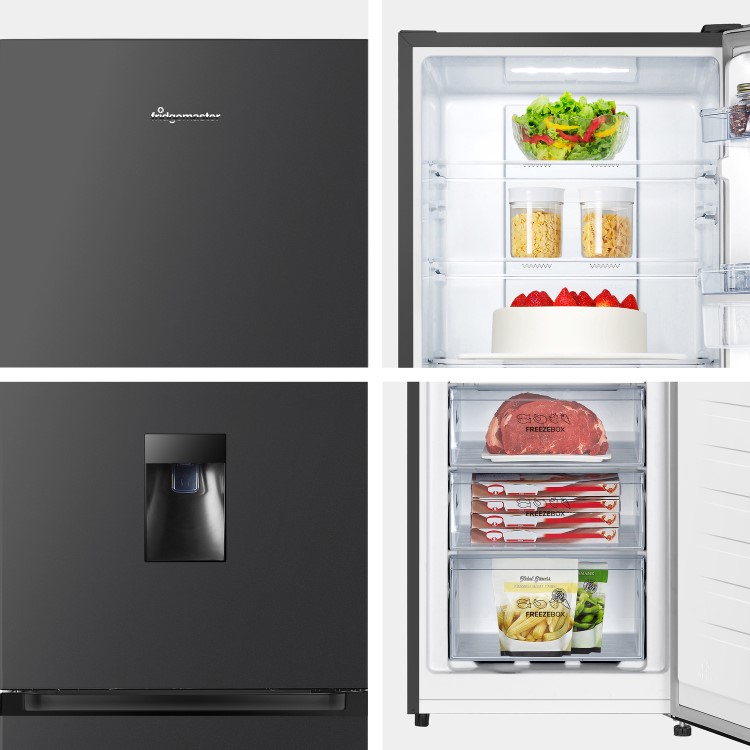 Fridgemaster 256 Litre 50/50 Freestanding Fridge Freezer - Black - Image 15