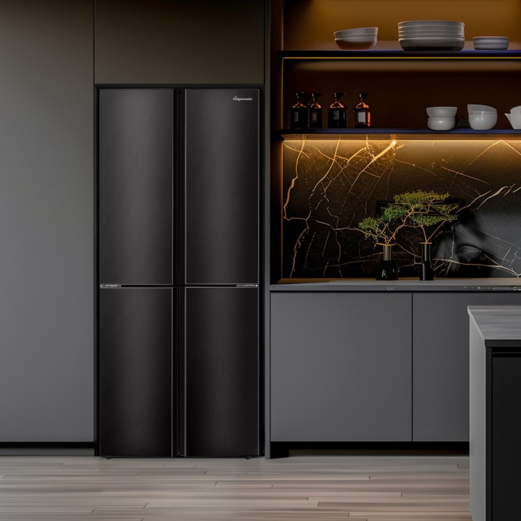 Fridgemaster 427 Litre Four Door American Fridge Freezer - Black - Image 13