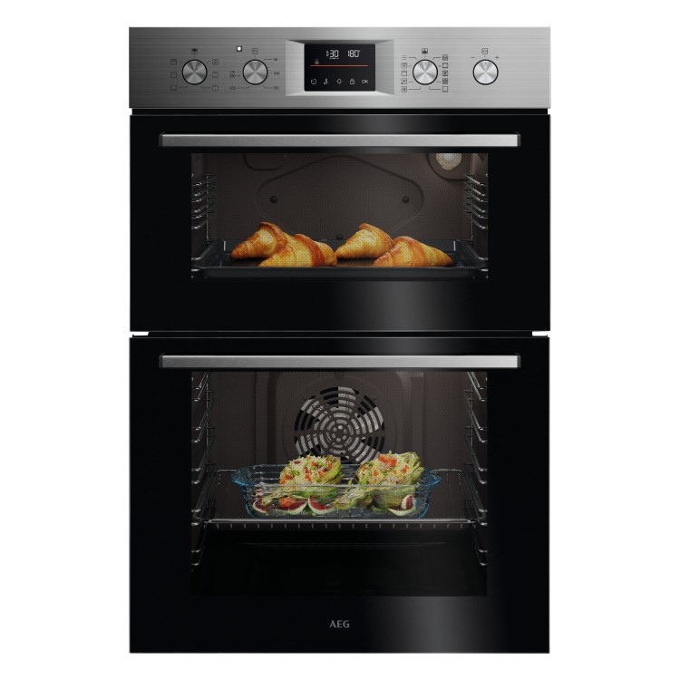 AEG 6000 Series OU5CP40M Built-In Electric Double Oven - Stainless Steel - Image 2
