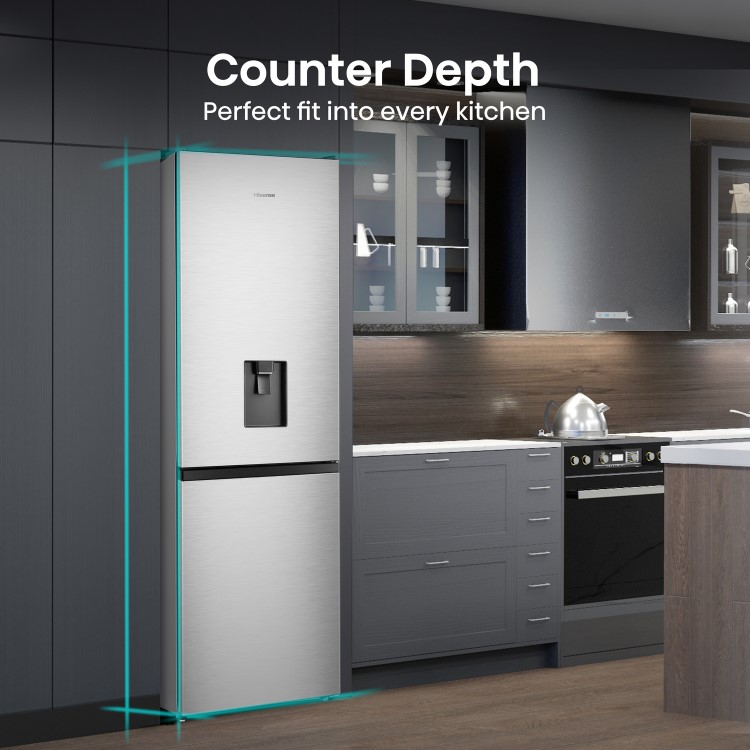 Hisense 304 Litre 60/40 Freestanding Fridge Freezer - Stainless Steel - Image 10