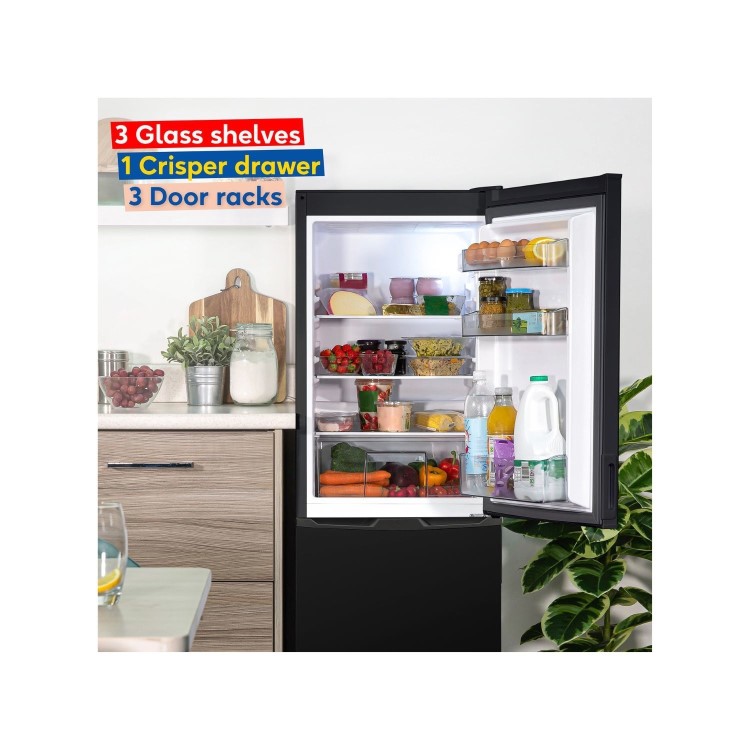 Russell Hobbs 174 Litre 70/30 Freestanding Fridge Freezer - Black - Image 7
