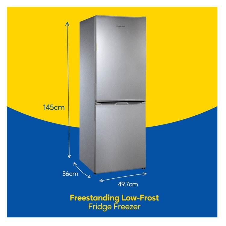 Russell Hobbs 174 Litre 70/30 Freestanding Fridge Freezer - Silver - Image 4