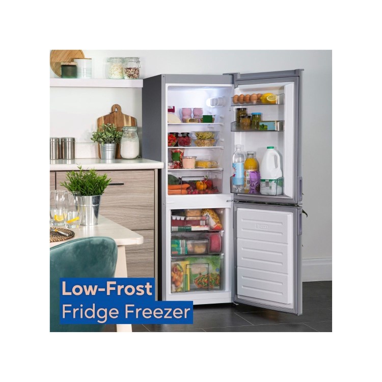 Russell Hobbs 174 Litre 70/30 Freestanding Fridge Freezer - Silver - Image 5