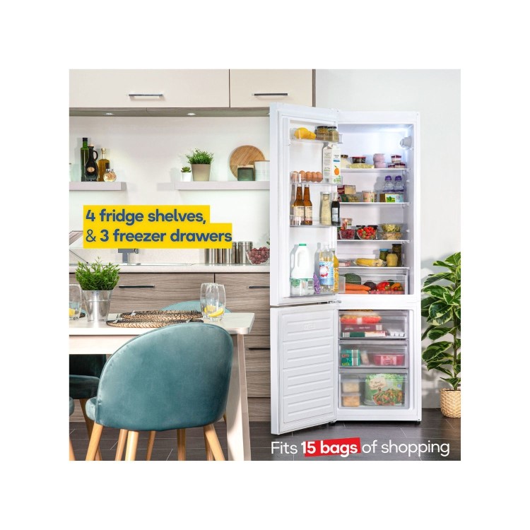 Russell Hobbs 288 Litre 70/30 Freestanding Fridge Freezer - White - Image 6