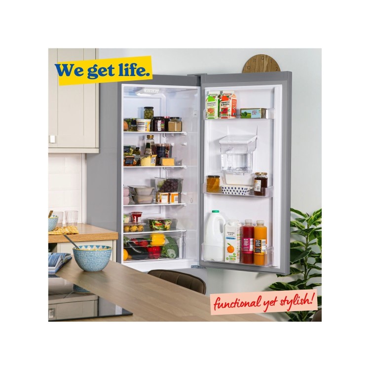 Russell Hobbs 279 Litre 70/30 Freestanding Fridge Freezer with Water Dispenser - Silver - Image 10