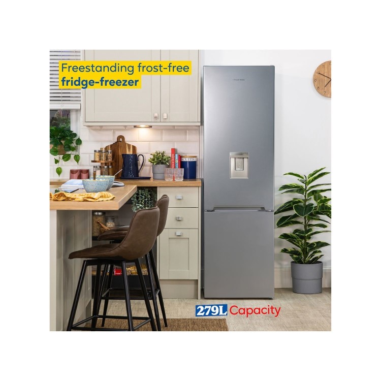 Russell Hobbs 279 Litre 70/30 Freestanding Fridge Freezer with Water Dispenser - Silver - Image 6