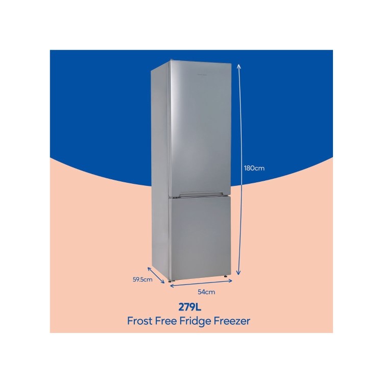 Russell Hobbs 279 Litre 70/30 Freestanding Fridge Freezer - Silver - Image 4