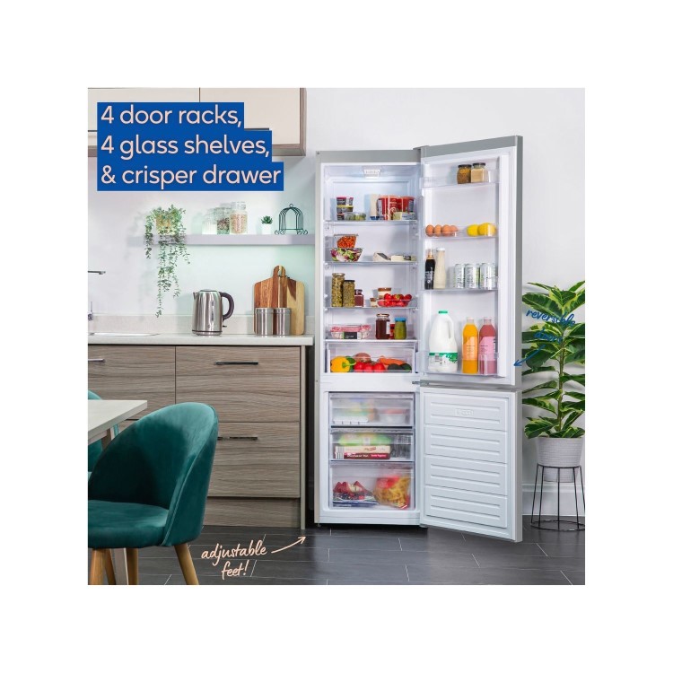 Russell Hobbs 279 Litre 70/30 Freestanding Fridge Freezer - Silver - Image 6