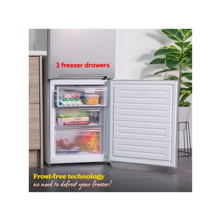 Russell Hobbs 279 Litre 70/30 Freestanding Fridge Freezer - Silver - Image 7
