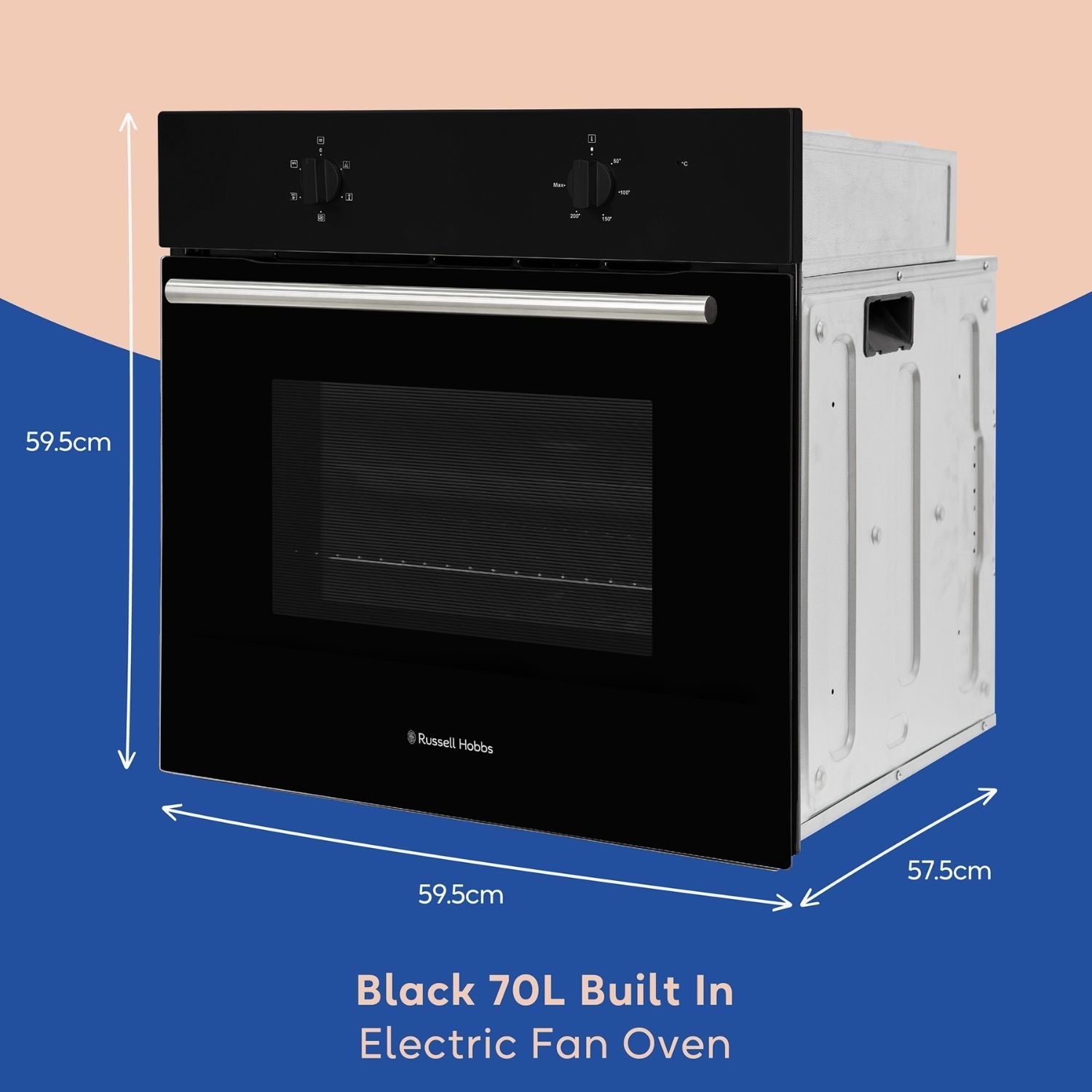 Russell Hobbs RHFEO7004B Electric Fan Single Oven - Black - Image 5
