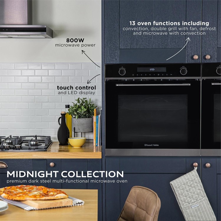 Russell Hobbs RHMEO7202DS Electric Single Oven & Microwave - Black - Image 3