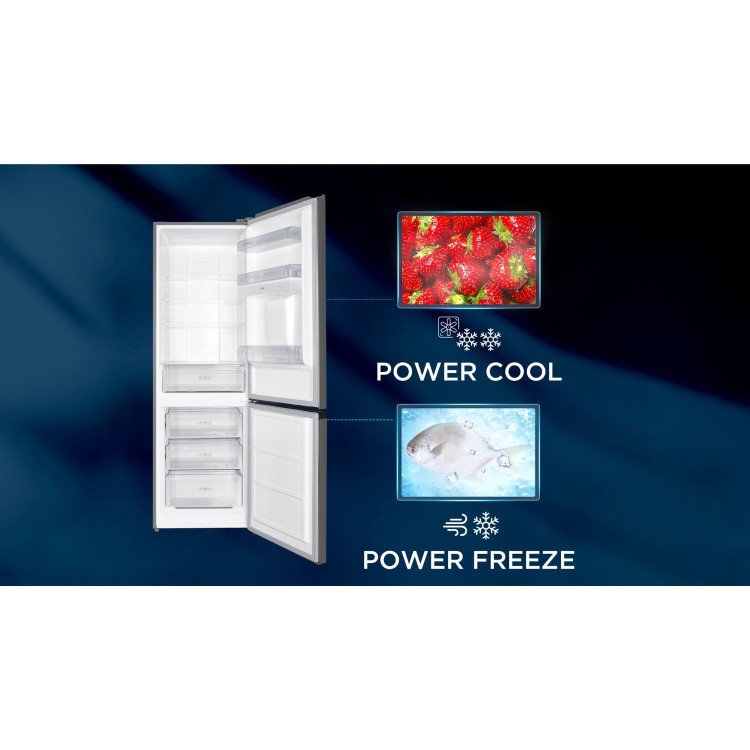 TCL 293 Litre 70/30 Freestanding Fridge Freezer - Stainless steel - Image 11