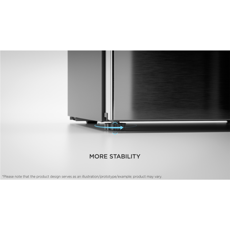 TCL 466 Litre Four Door American Fridge Freezer with Water Dispenser - Dark Silver - Image 11