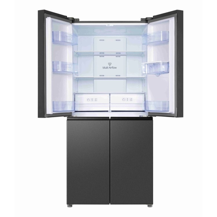 TCL 466 Litre Four Door American Fridge Freezer with Water Dispenser - Dark Silver - Image 5