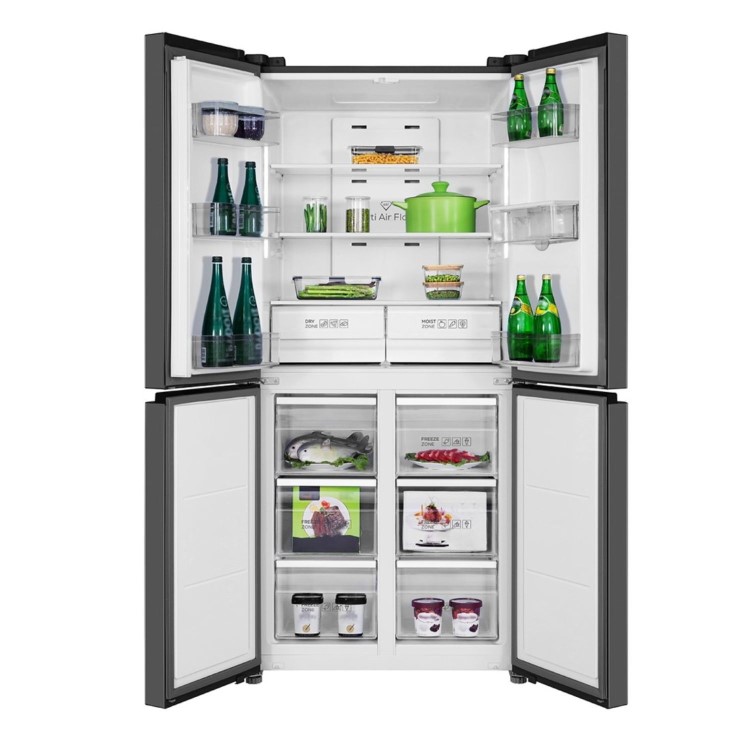 TCL 466 Litre Four Door American Fridge Freezer with Water Dispenser - Dark Silver - Image 8