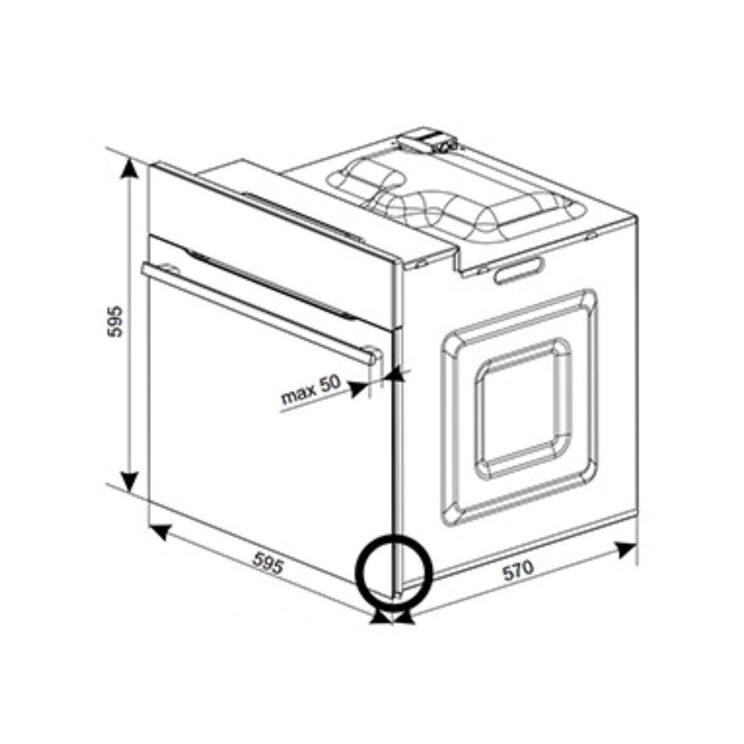 CDA SC030BL Electric Single Oven - Black - Image 3