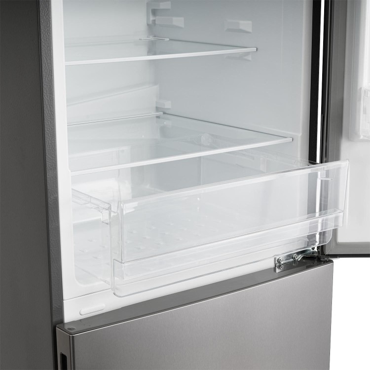 electriQ 254 Litre 50/50 Freestanding Fridge Freezer - Stainless Steel - Image 5