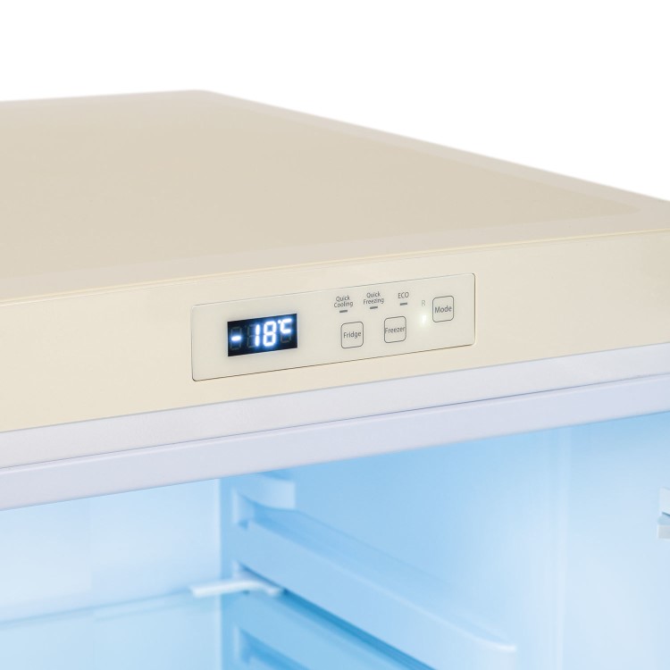 electriQ 153 Litre 60/40 Retro Freestanding Fridge Freezer - Cream Total No Frost - Image 6