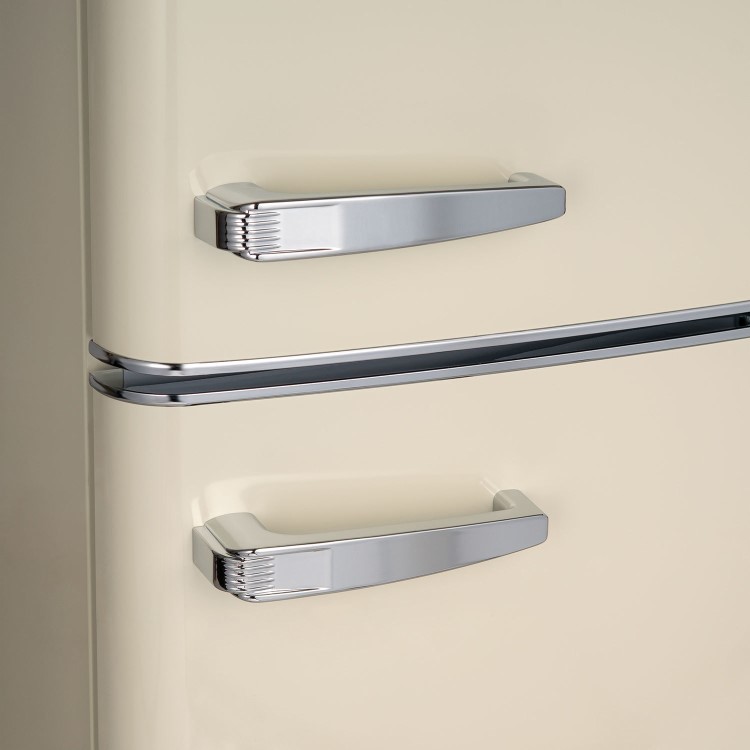 electriQ 153 Litre 60/40 Retro Freestanding Fridge Freezer - Cream Total No Frost - Image 7